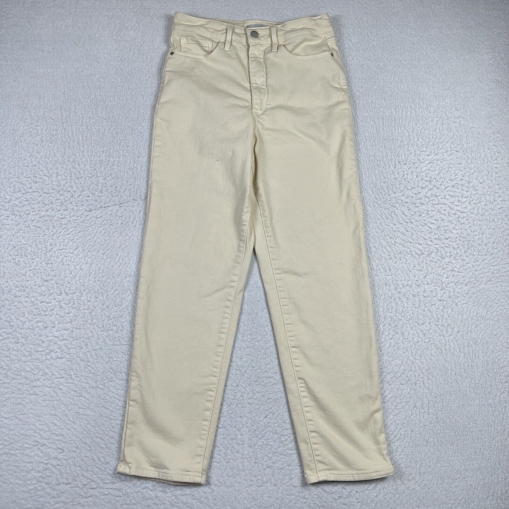 Athleta Jeans Womens 4 Bone Sculptek Flex Straight Leg Ankle Casual Career Pants